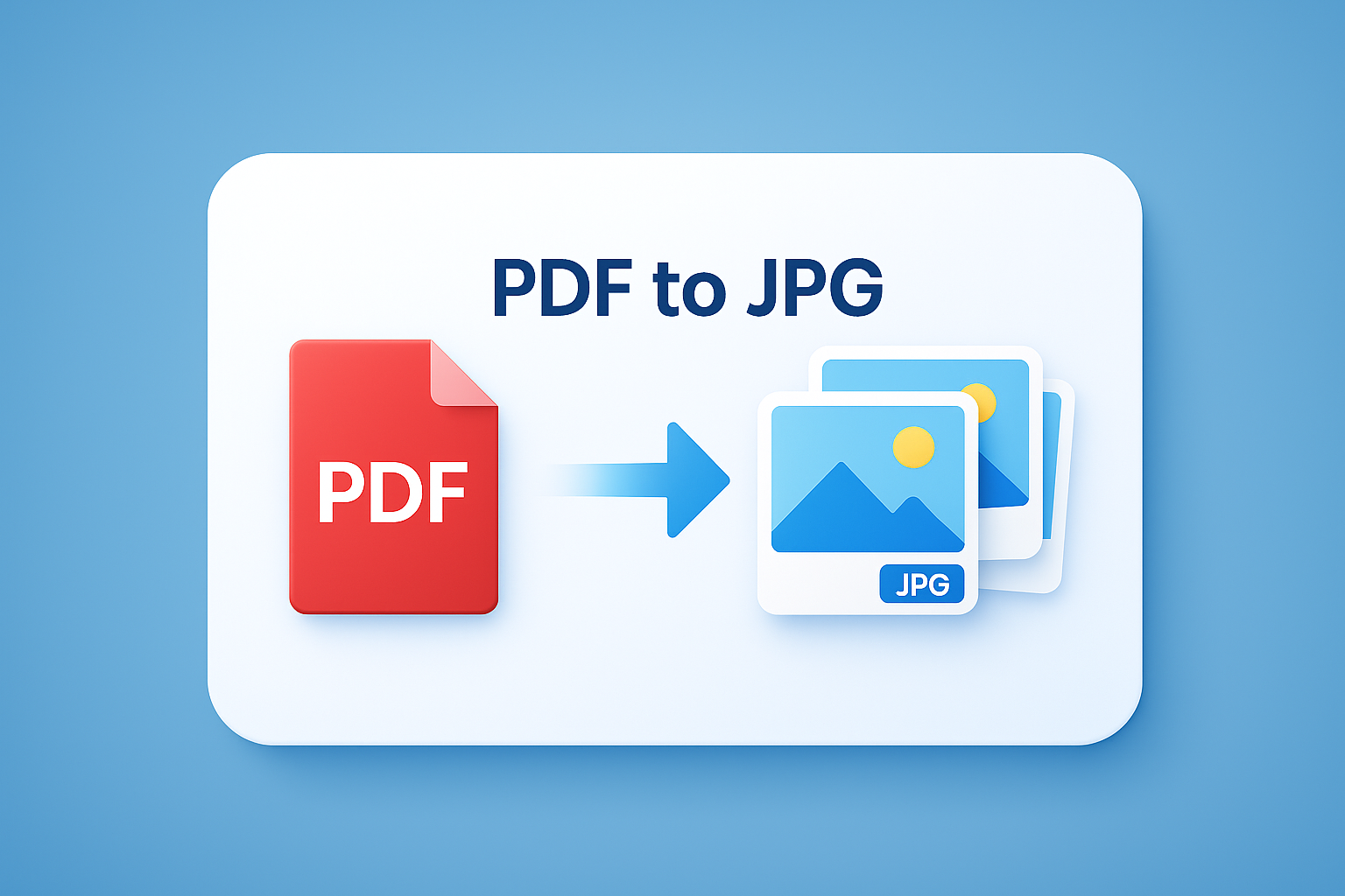 PDF to JPG converter tool interface illustration